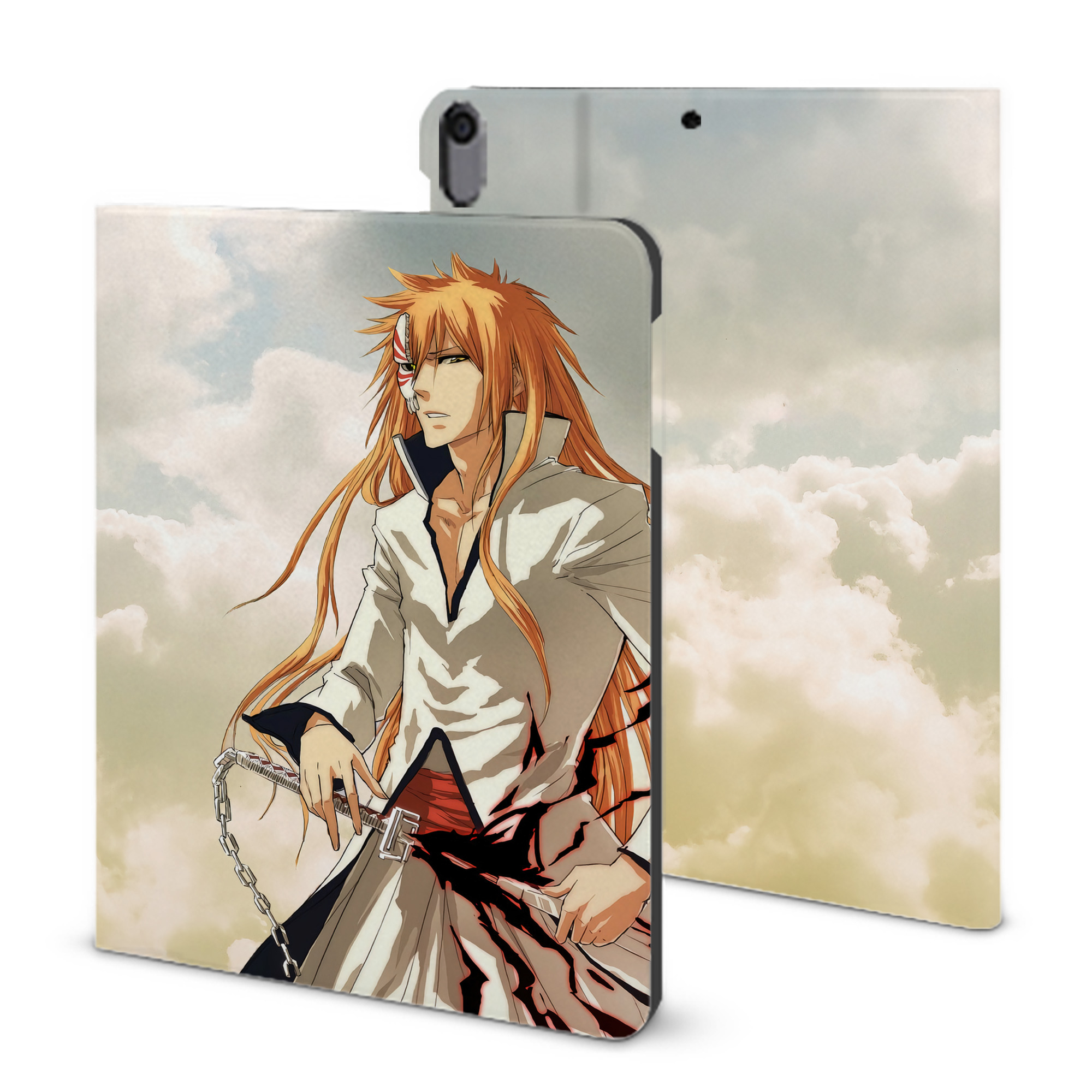 （画像用） ブリーチ BLEACH IPad ケース ブック型 PUレザー TPU 耐衝撃 軽量 薄型 ペン収納なし 全面保護 IPad 各モデル対応